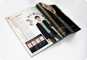 This is one of the pages of a magazine I worked on.