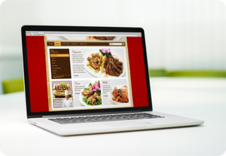 This is a picture of Tso's Kitchen restaurant website menu page.