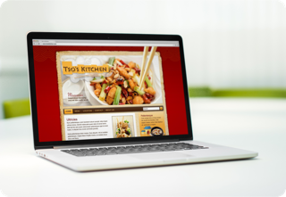 This is a picture of Tso's Kitchen restaurant website home page.